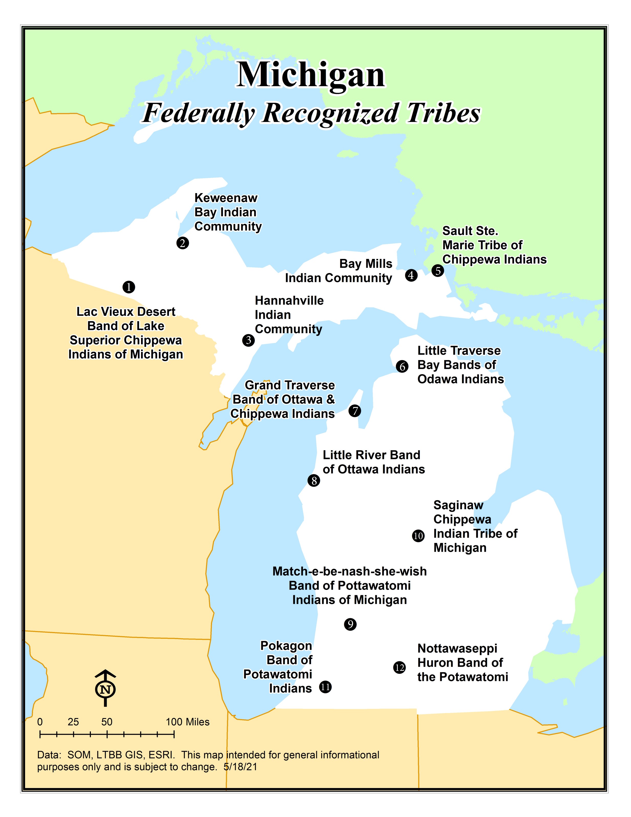 Federally recognized tribes in Michigan