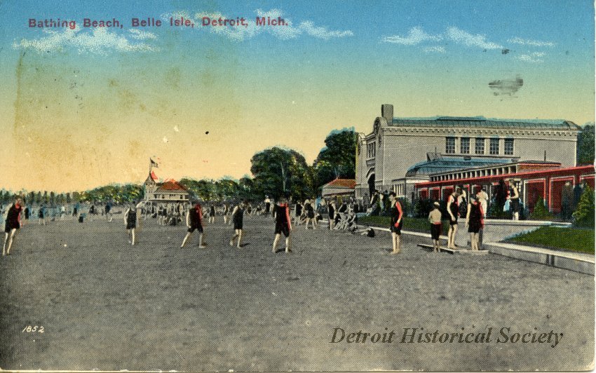 Bathing Beach and Detroit Yacht Club, Belle Isle, Detroit