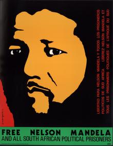 Poster: "Free Nelson Mandela and all South African Political Prisoners"