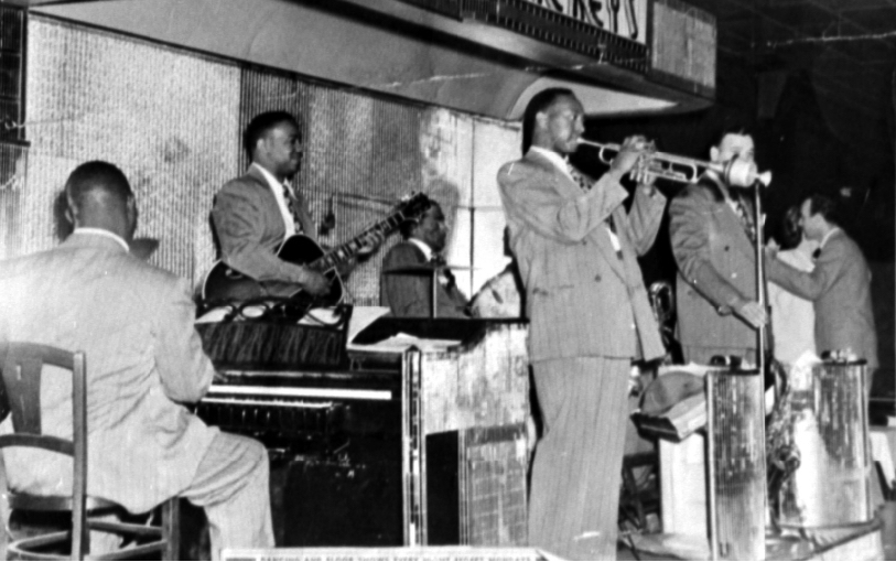 Jazz band playing at Mickey's Show Bar in Detroit