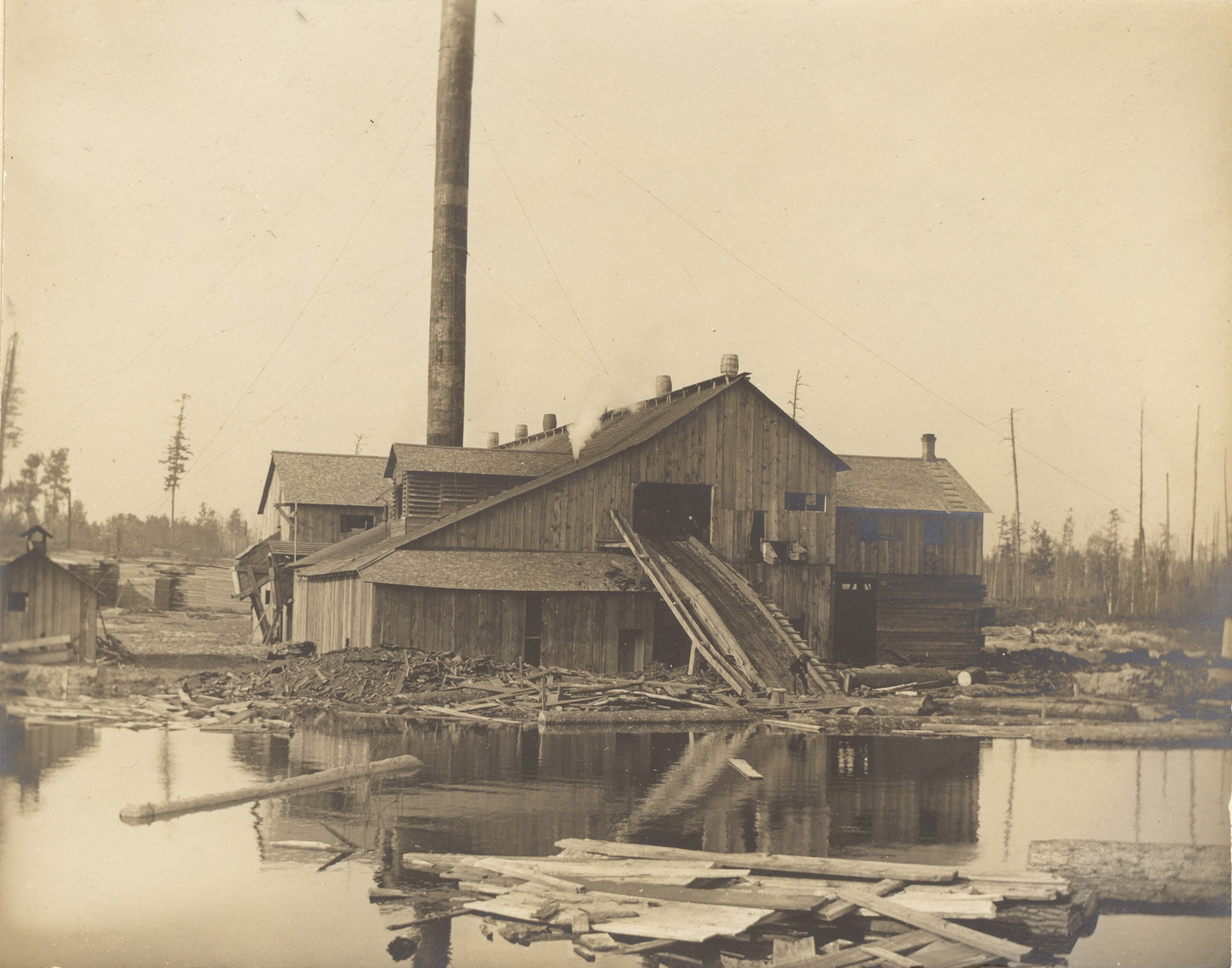 Sawmill by a river