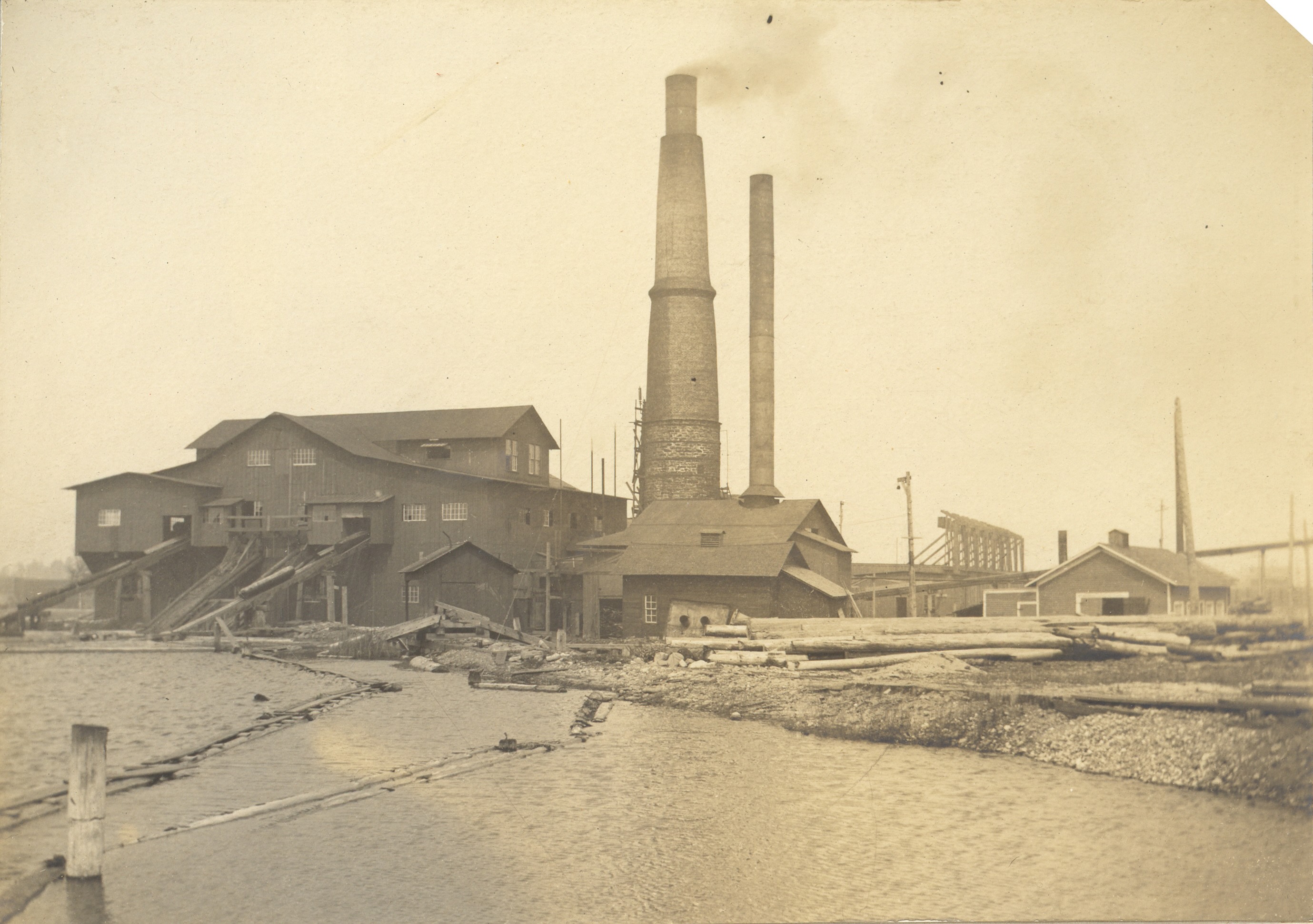 Sawmill by a river