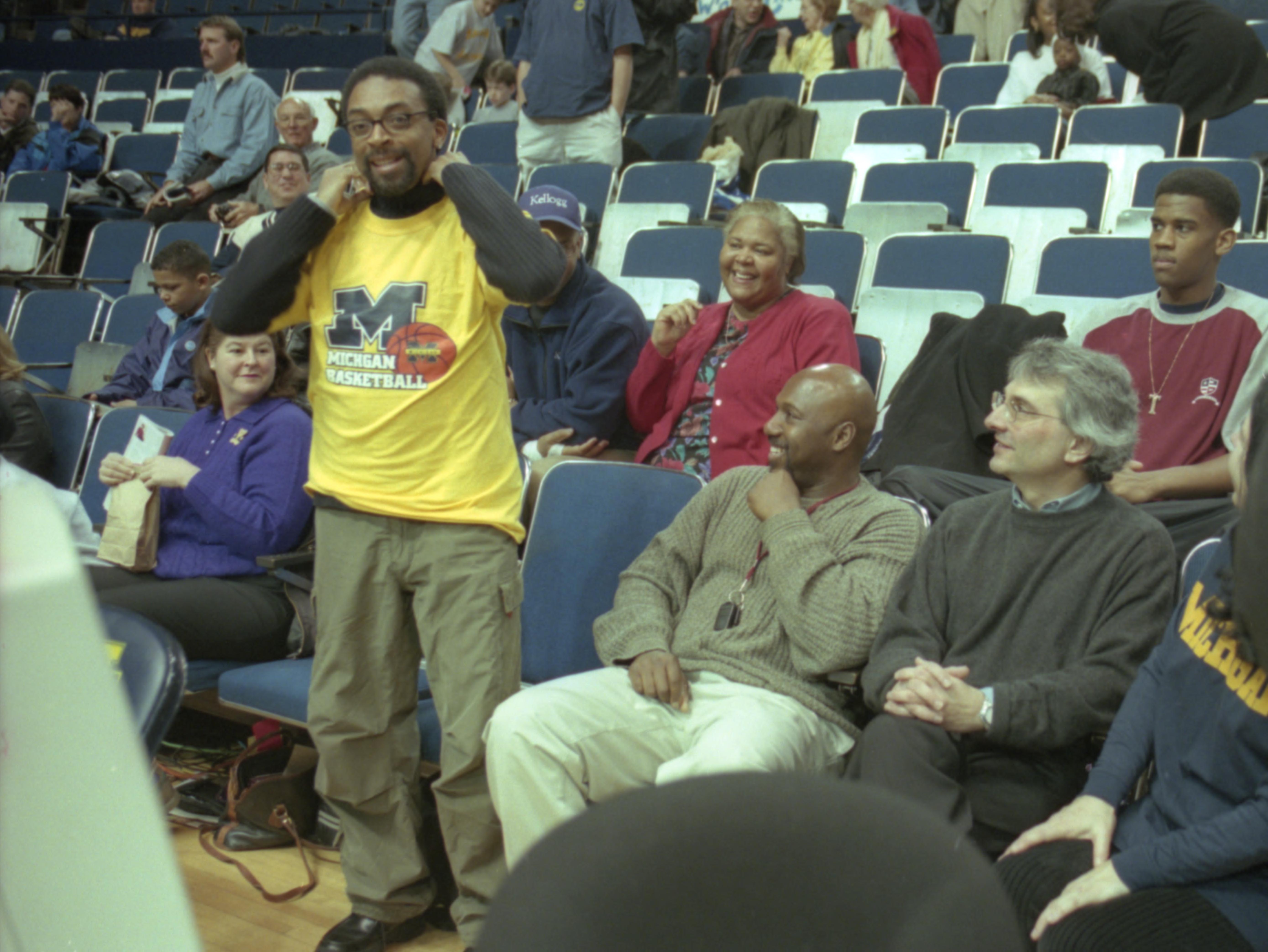 Spike Lee at a University of Michigan basketball game