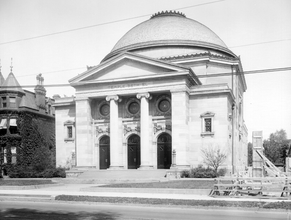 The old Temple Beth El on Woodward and Erskine, Detroit