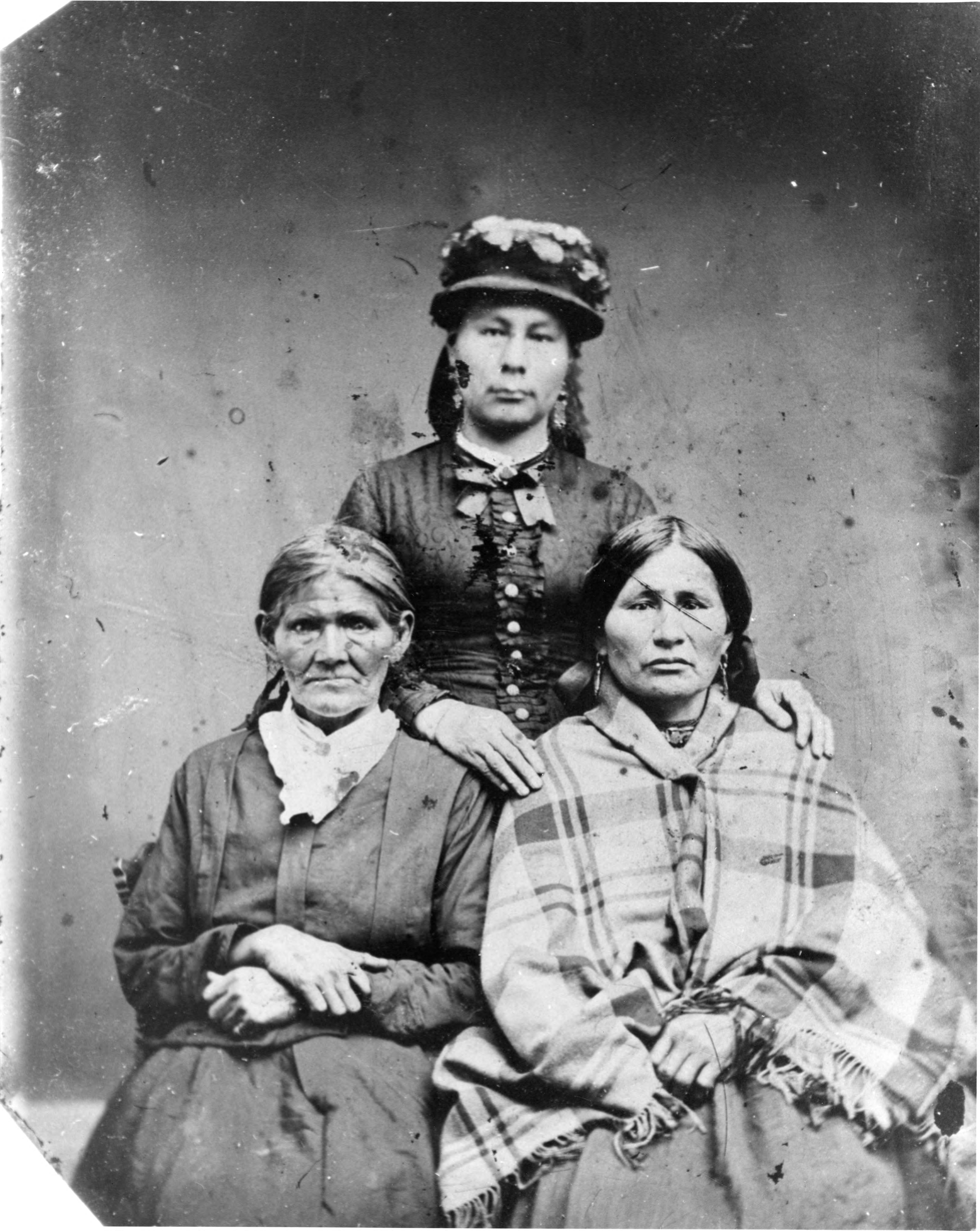 Three generations of Native American (Ojibway) women, Nahma, MI