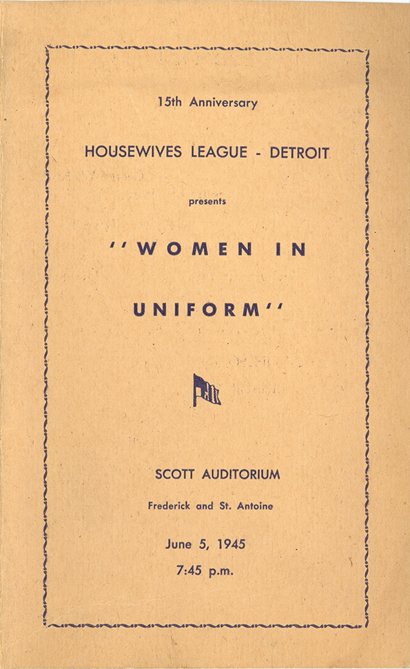 Program for "Women in Uniform"